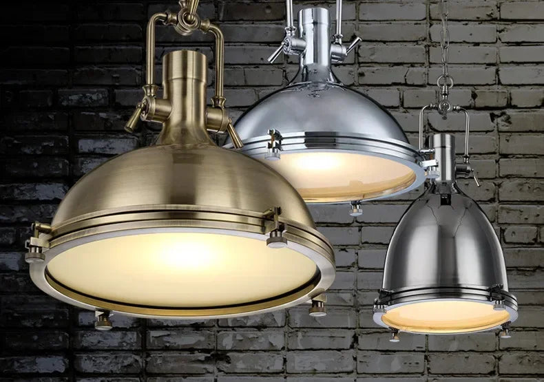 American Retro Industrial Home Decor Chandelier Metal Living Room Loft Kitchen Bar Eye Protection Pendant Lighting Fixtures LED