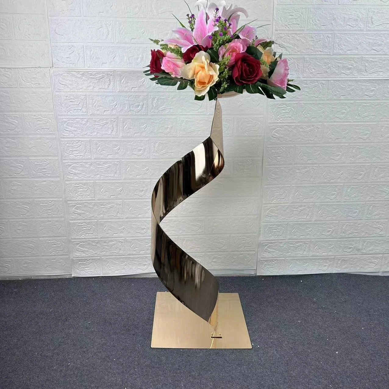 5 Pack Gold Flower Stand Metal Wedding Table Centerpiece Event Wedding Party Holiday Home Decor