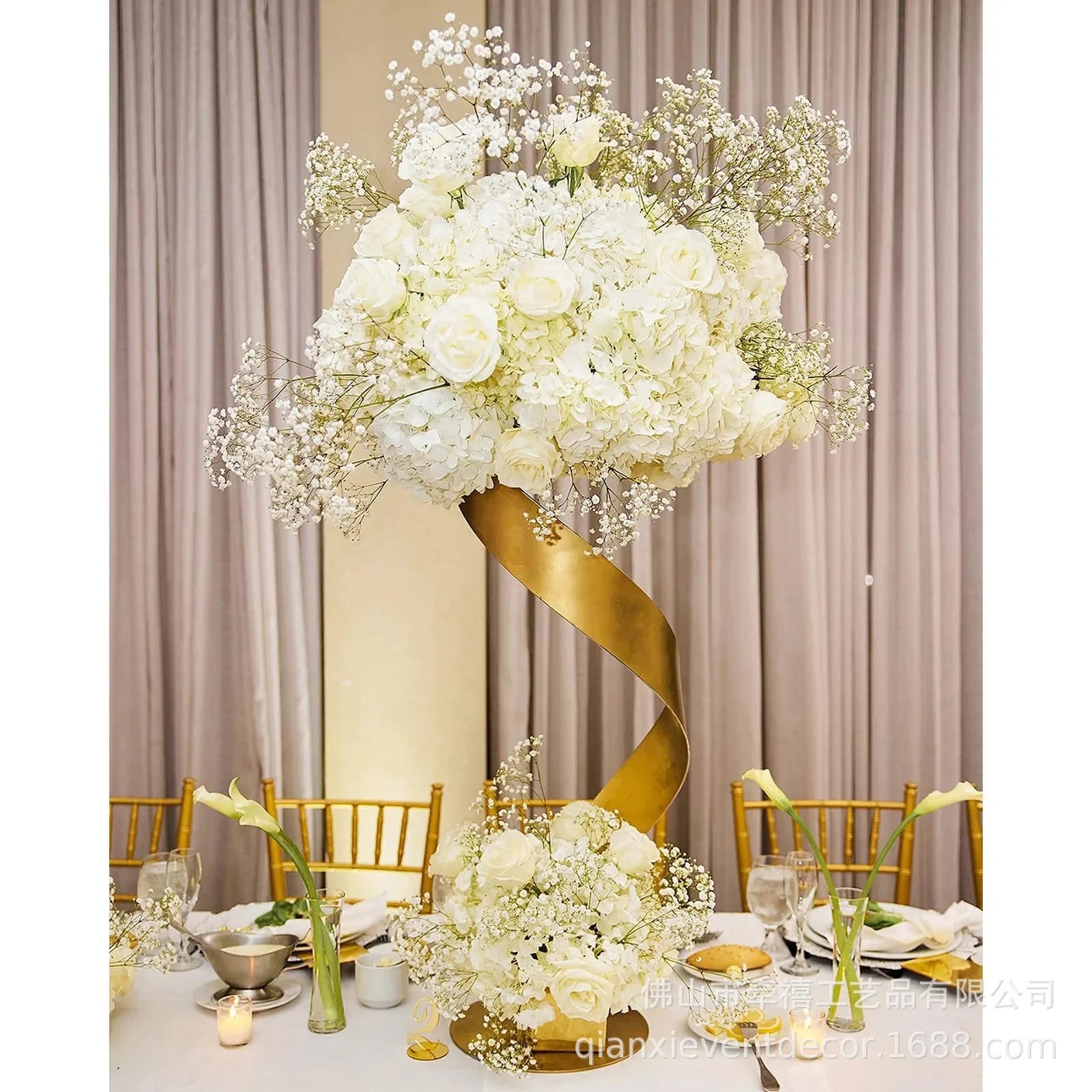 5 Pack Gold Flower Stand Metal Wedding Table Centerpiece Event Wedding Party Holiday Home Decor