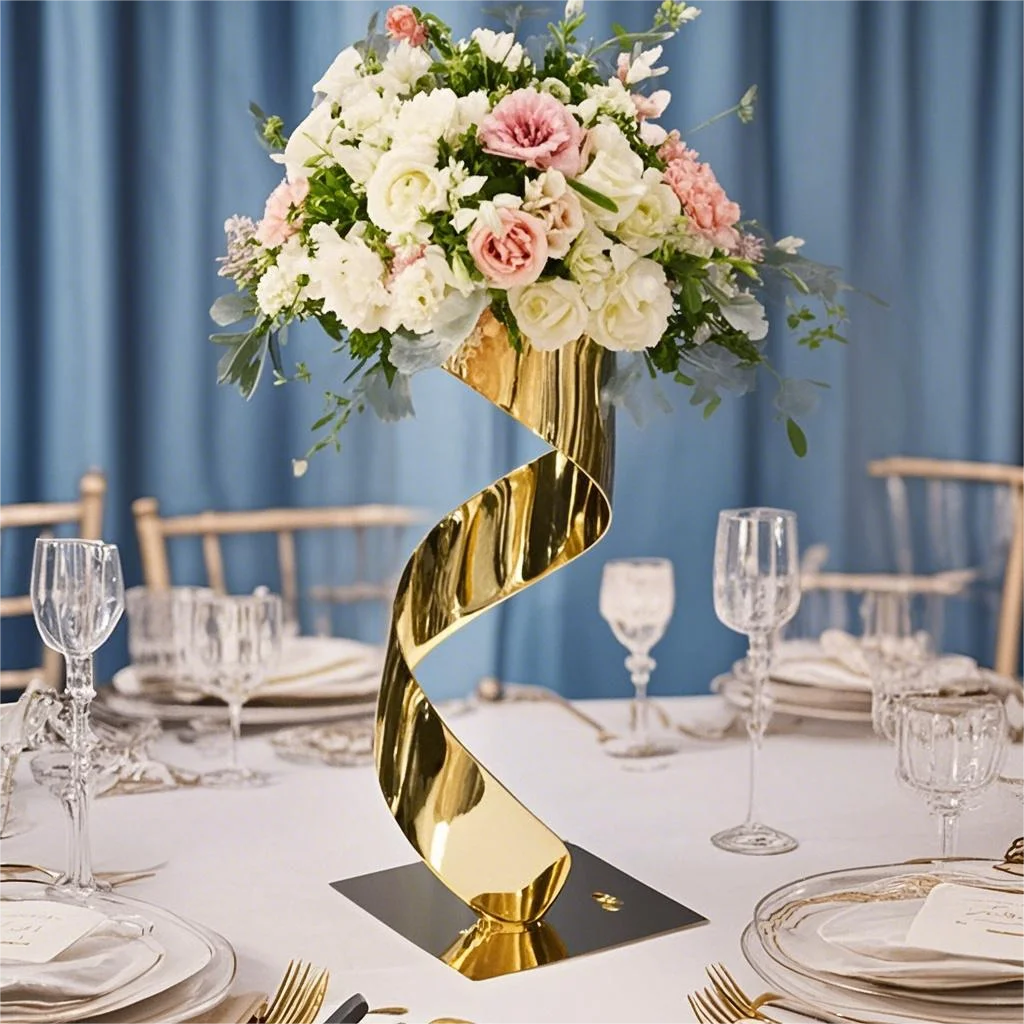5 Pack Gold Flower Stand Metal Wedding Table Centerpiece Event Wedding Party Holiday Home Decor
