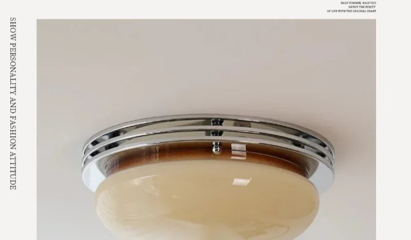 Bauhaus Glass Ceiling Lamps French Style Retro Balcony Bedroom Living Study Room Corridor Porch Home Decor Lighting Fixtures