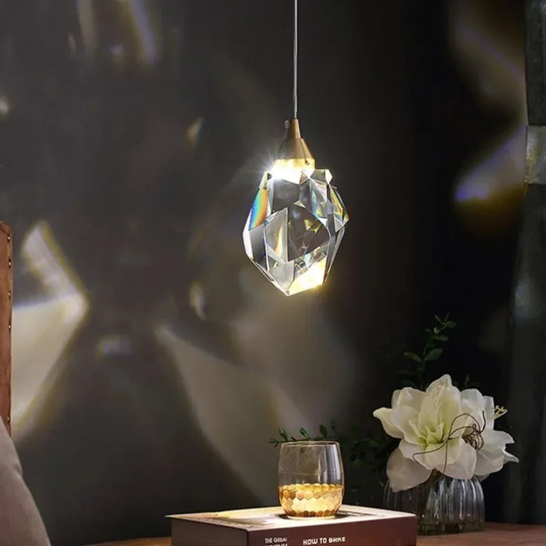 1-3-5 Head Pendant with Big Crystal Ball for Bedroom Living Home Decor Glod Base Chandelier Nordic LED Lighting Interior Lamp