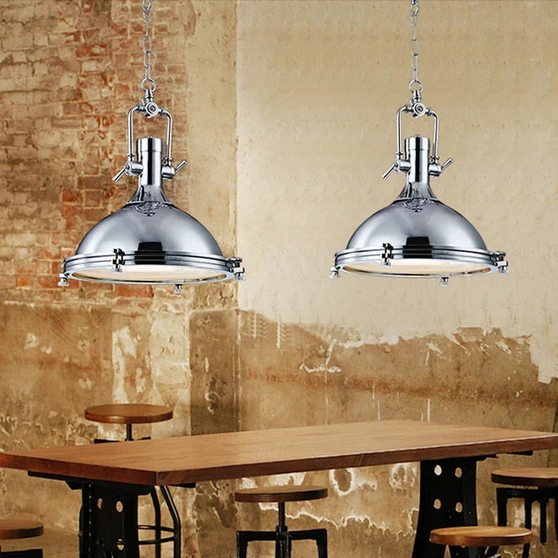 American Retro Industrial Home Decor Chandelier Metal Living Room Loft Kitchen Bar Eye Protection Pendant Lighting Fixtures LED