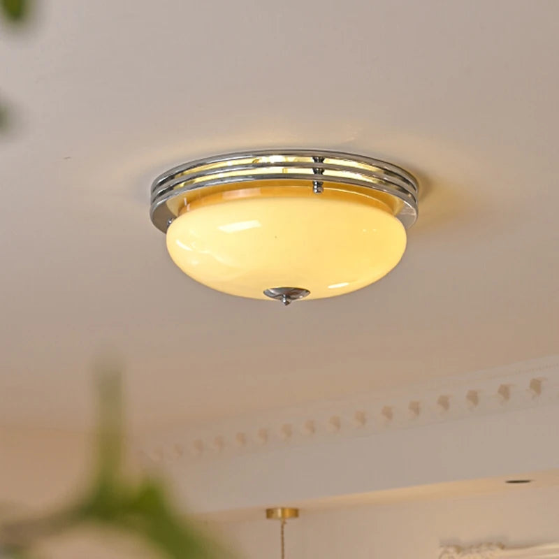 Bauhaus Glass Ceiling Lamps French Style Retro Balcony Bedroom Living Study Room Corridor Porch Home Decor Lighting Fixtures