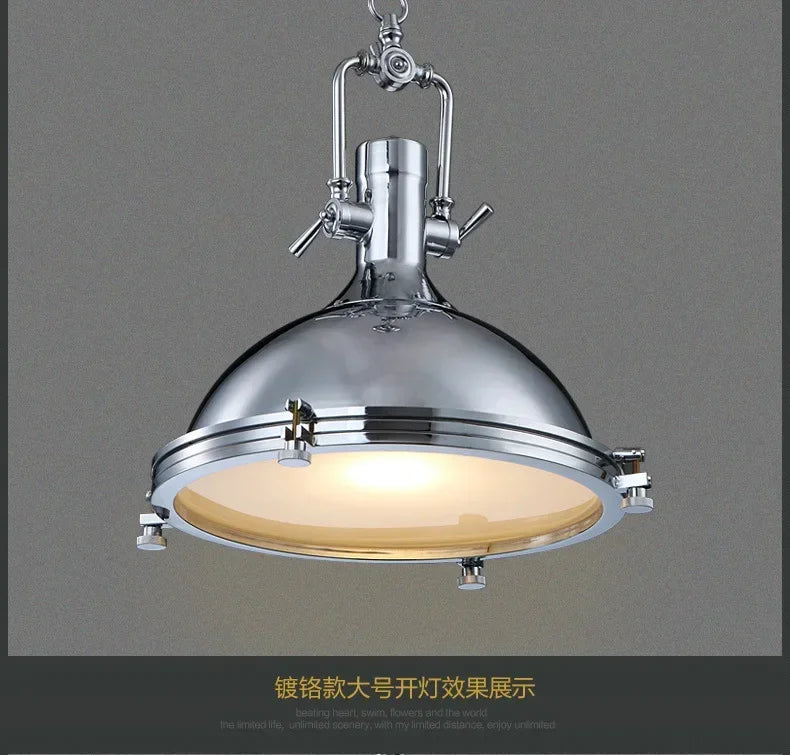 American Retro Industrial Home Decor Chandelier Metal Living Room Loft Kitchen Bar Eye Protection Pendant Lighting Fixtures LED