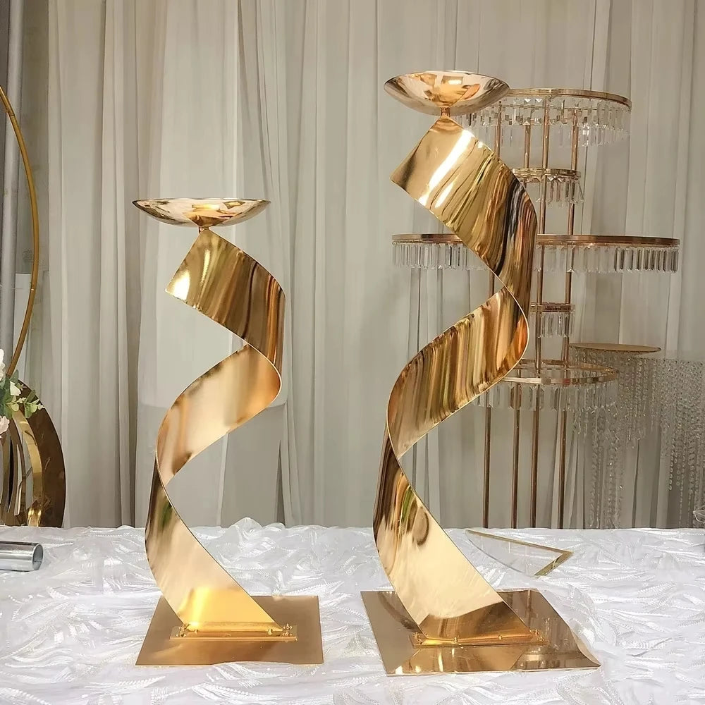 5 Pack Gold Flower Stand Metal Wedding Table Centerpiece Event Wedding Party Holiday Home Decor