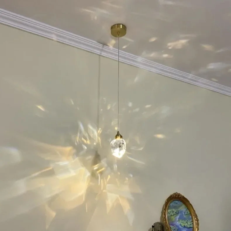 1-3-5 Head Pendant with Big Crystal Ball for Bedroom Living Home Decor Glod Base Chandelier Nordic LED Lighting Interior Lamp