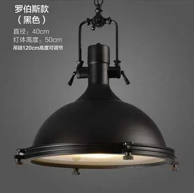 American Retro Industrial Home Decor Chandelier Metal Living Room Loft Kitchen Bar Eye Protection Pendant Lighting Fixtures LED