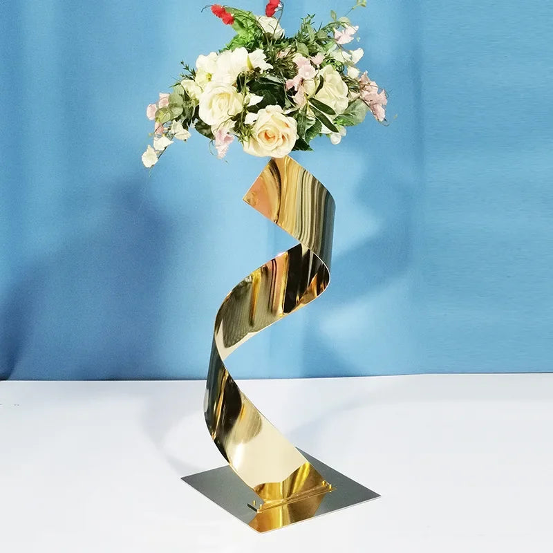 5 Pack Gold Flower Stand Metal Wedding Table Centerpiece Event Wedding Party Holiday Home Decor