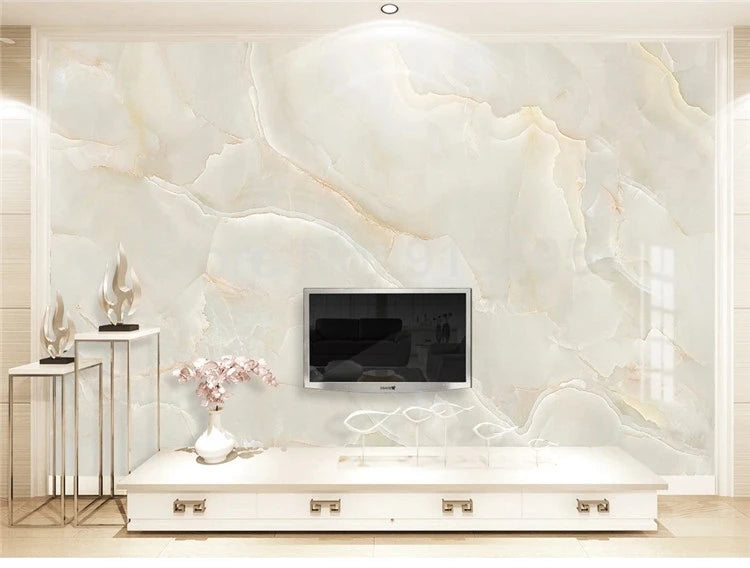 Custom 3D Photo Mural Wallpaper Beige Marble Pattern Papier Peint Modern Living Room Sofa TV Background Wall Papers Home Decor