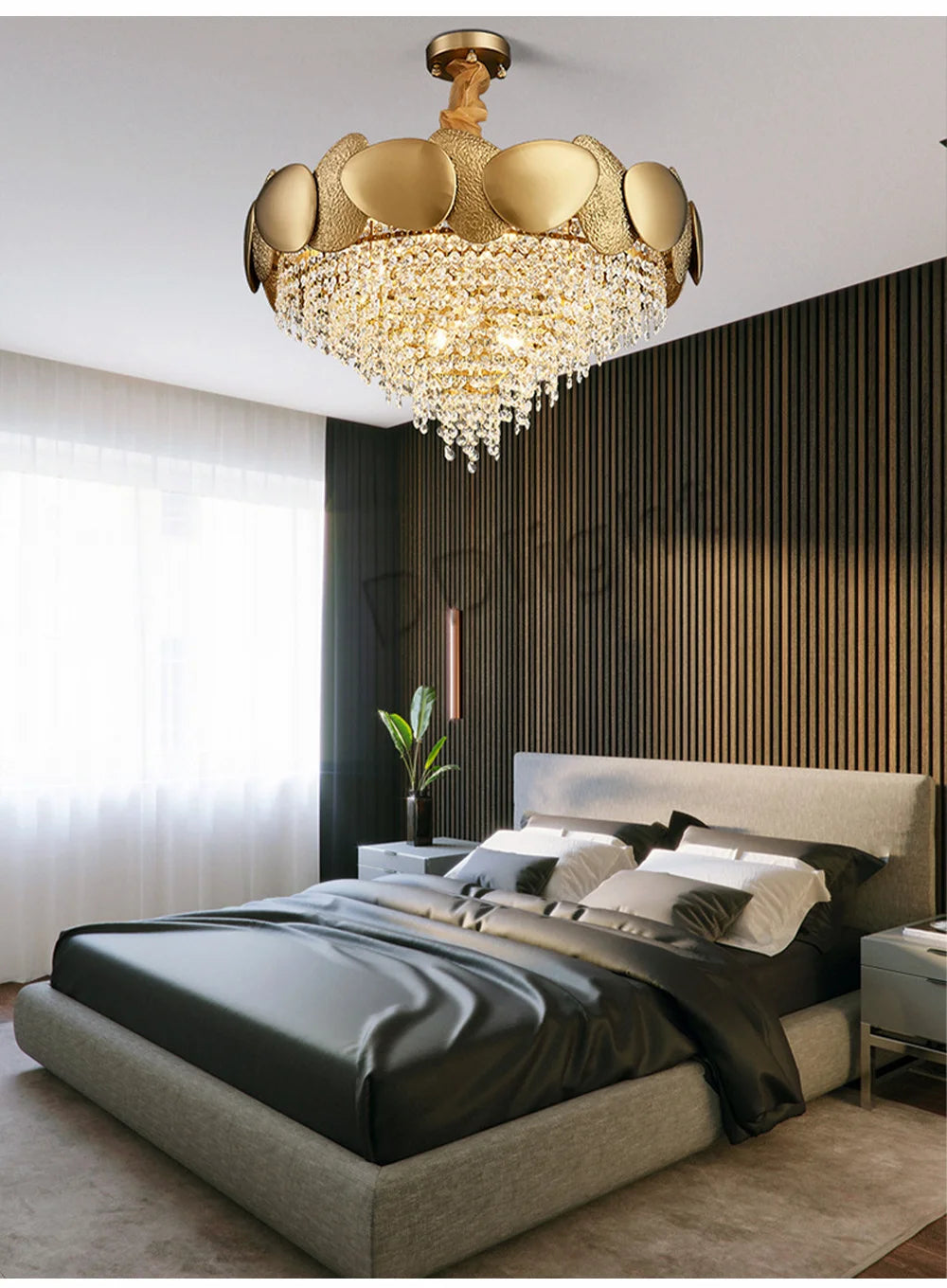 Dimmable LED Pendant Light 2023 Lustres Crystal Tassles Ceiling Chandelier Modern Luxury Hanging Lamp Home Decor for Living Room