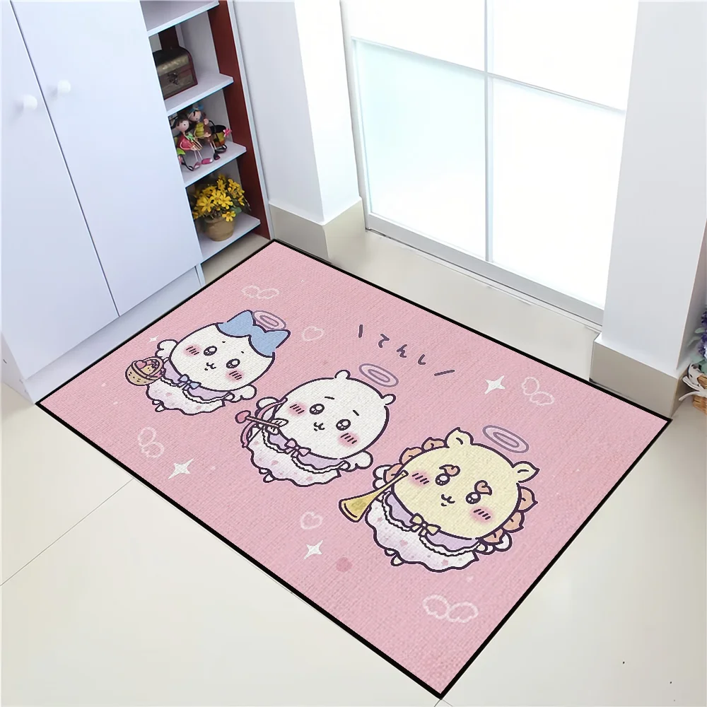 Chiikawas small carpet Rug kawaii Carpet Cartoon Home Decor Bedroom Mat Hallway Balcony Carpet Entrance Doormat Decoration