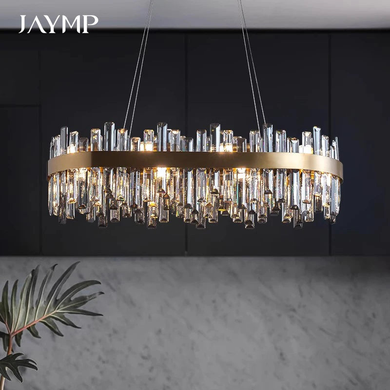 Crystal Chandeliers Luxury Dining Room Pendant Lights Living Room Lamp Modern Home Decor lustre Dining Table Hanging Fixtures