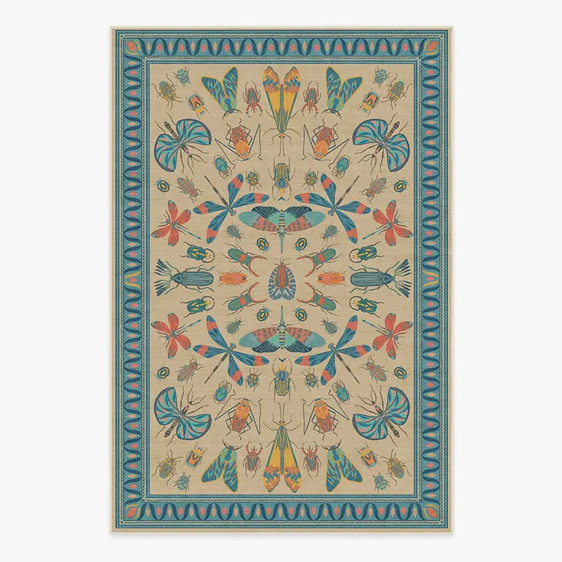Carpet for Living Room Decoration Vintage Rug Bedroom Soft Machine Washable Non-slip Floor Mat Home Decor Ковер Для Гостиной