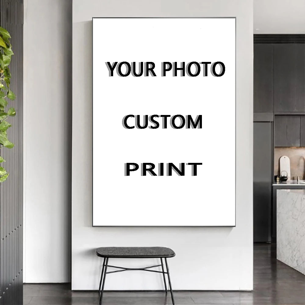 Family Photo Canvas Painting Pet Photo Decorative Painting Custom Living Room Wall Art Poster Modern Home Decor Aesthetic Gift