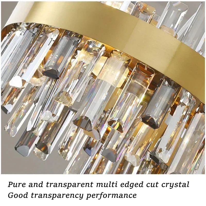 Crystal Chandeliers Luxury Dining Room Pendant Lights Living Room Lamp Modern Home Decor lustre Dining Table Hanging Fixtures
