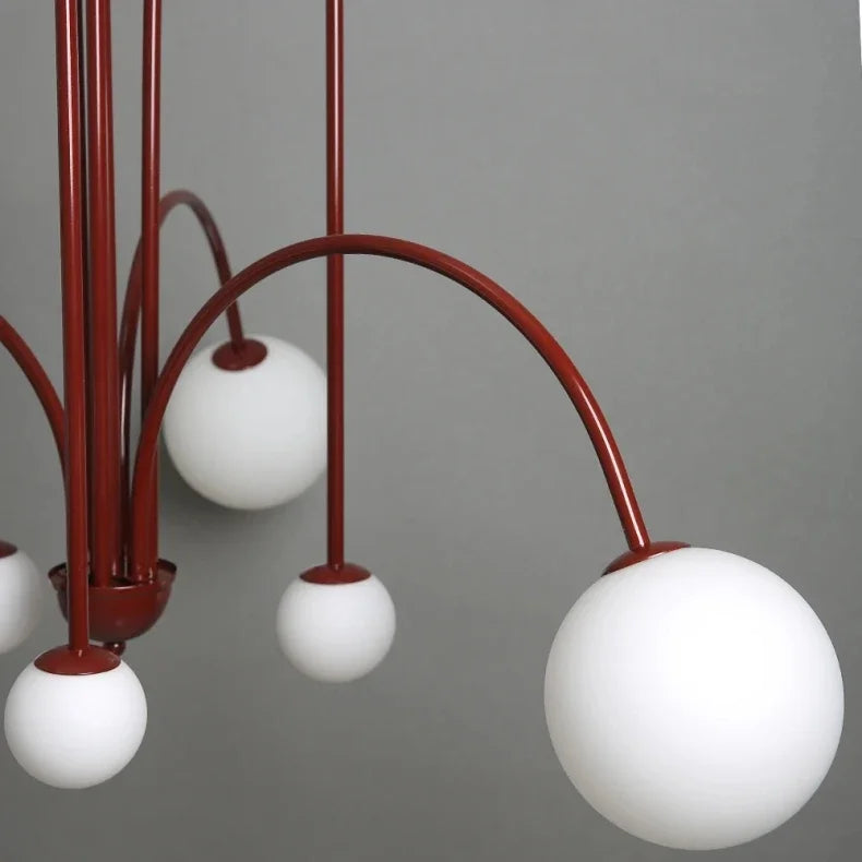 Geometric Modern LED Ceiling Chandeliers Danish Design Simple Glass Ball Hanging Lamps for Living Dining Room Home Decor