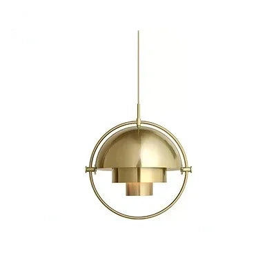 Danish Designer Deformable Iron Pendant Light Gold Hanging Led Lamp for Dining Room Kitchen Light Home Decor Lighting Fixtures