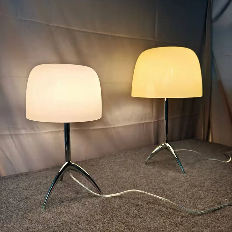 Bauhaus Light Luxury Designer Desk Lamp Reading  LED Table Light Glass Lampshade Home Decor Bedroom Living Room Bedside Lighting