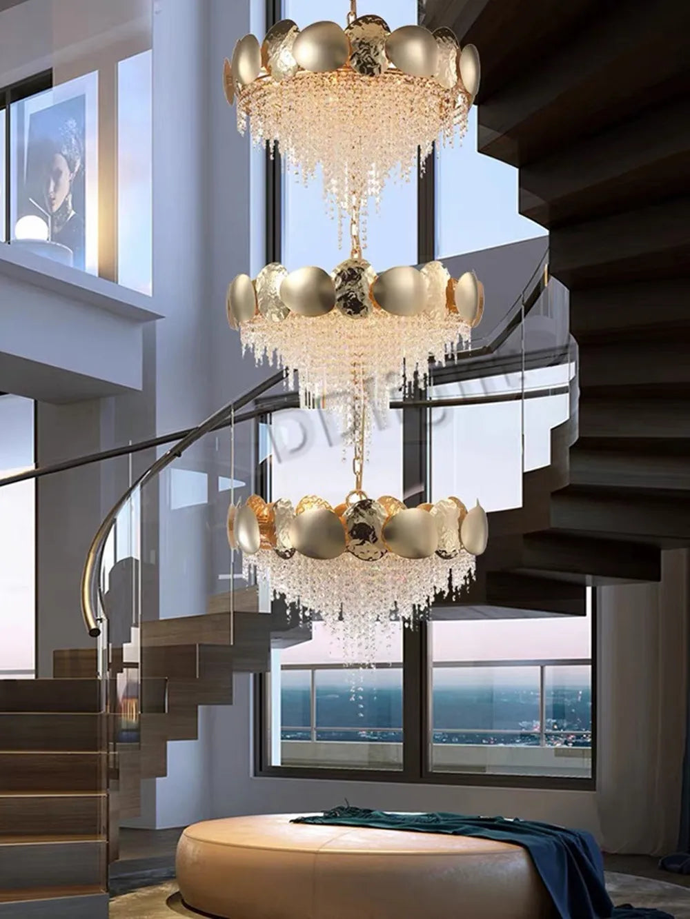 Dimmable LED Pendant Light 2023 Lustres Crystal Tassles Ceiling Chandelier Modern Luxury Hanging Lamp Home Decor for Living Room