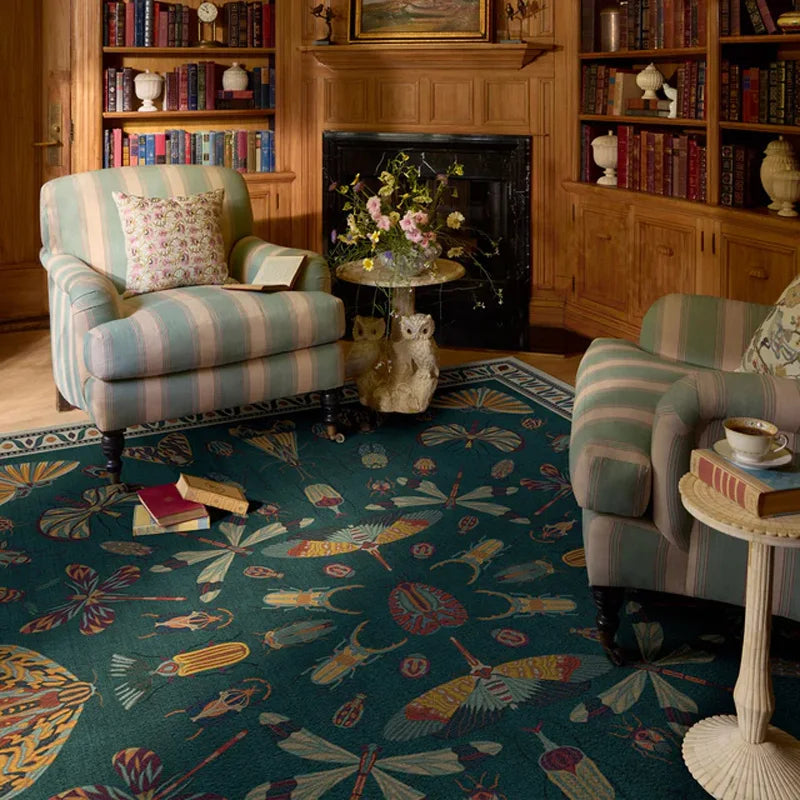 Carpet for Living Room Decoration Vintage Rug Bedroom Soft Machine Washable Non-slip Floor Mat Home Decor Ковер Для Гостиной