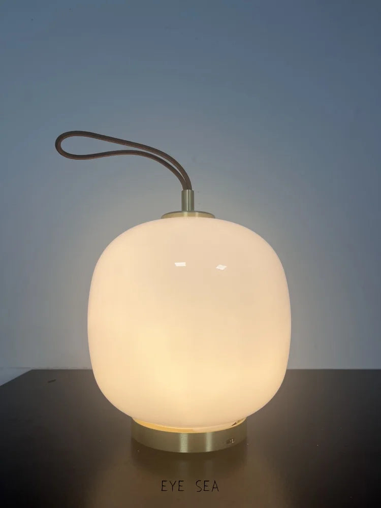 Danish Designer Living Room Home Decor Pink White Portable Desk Lamp Nordic Lamp Charging Glass Bedside Warm Reading Light LED