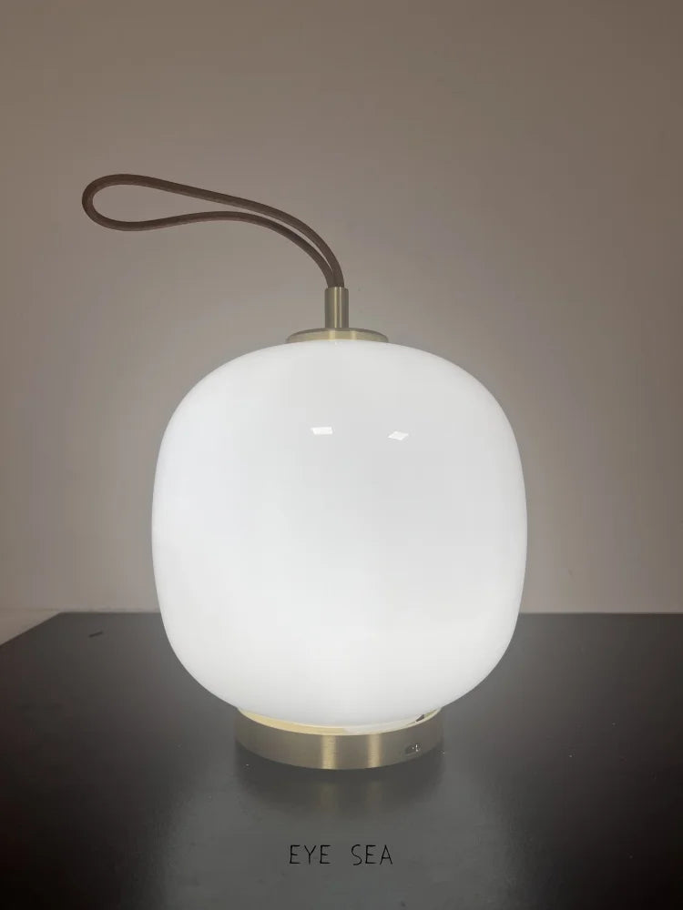 Danish Designer Living Room Home Decor Pink White Portable Desk Lamp Nordic Lamp Charging Glass Bedside Warm Reading Light LED