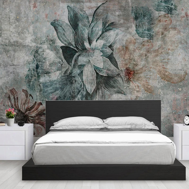 Custom 3D Photo Wallpaper Nordic Vintage Flower Bedroom Dining Room Kitchen Backdrop Mural Home Decor Wallpapers For Living Room