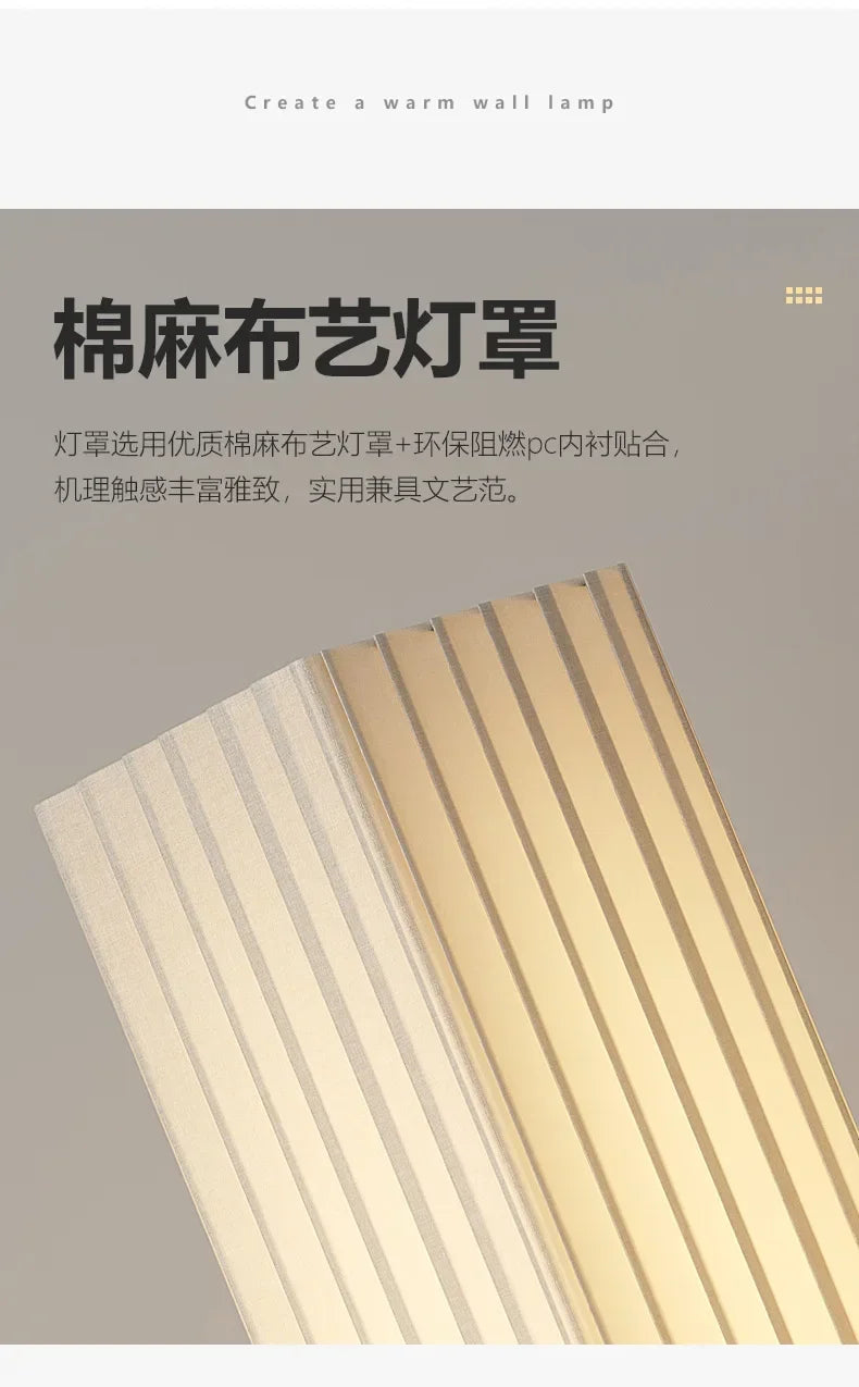 Fabric Led Floor Lights for Living Room Sofa Side Decorative Wood Standing Lamps Light Bedroom Bedside Light Home Decor