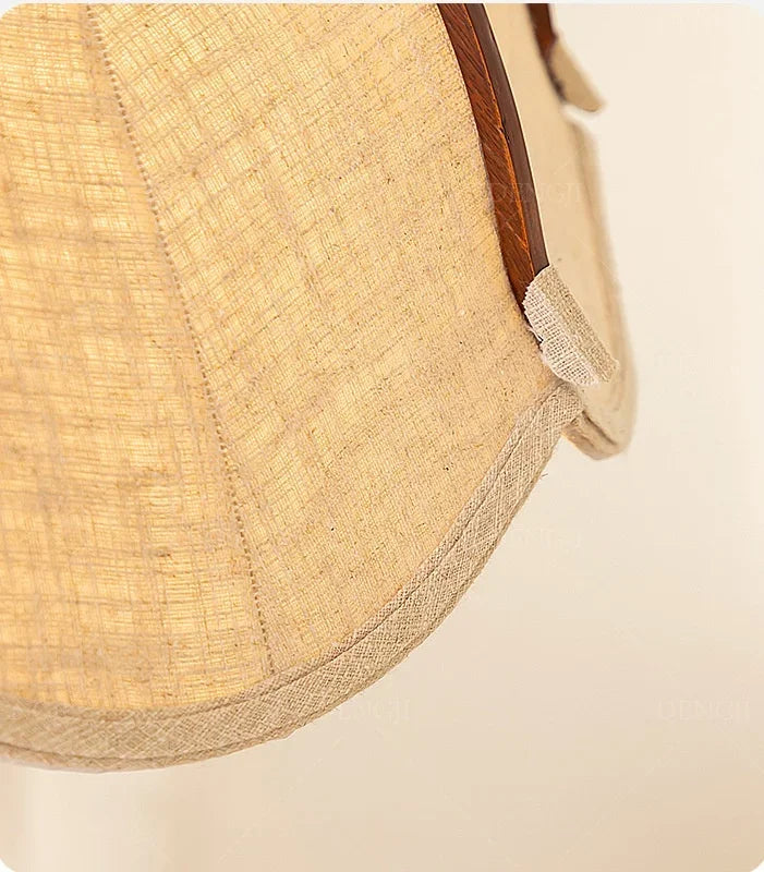 Chinese Style Wood E27 Led Fabric Pendant Lights Dining Room Drop Chandelier Home Decor Led Lamparas Bedroom Luminarias