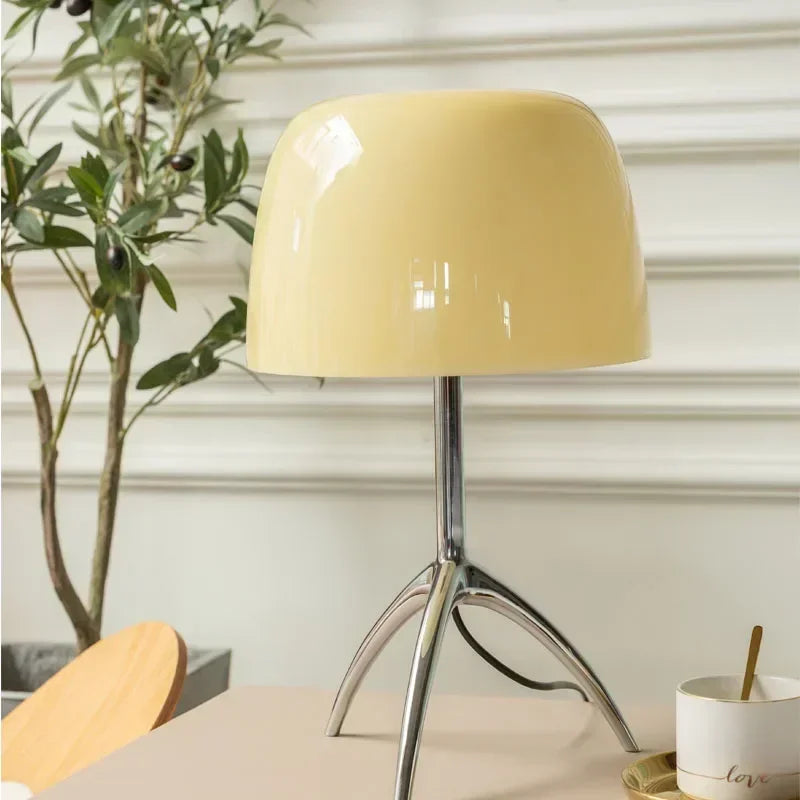 Bauhaus Light Luxury Designer Desk Lamp Reading  LED Table Light Glass Lampshade Home Decor Bedroom Living Room Bedside Lighting