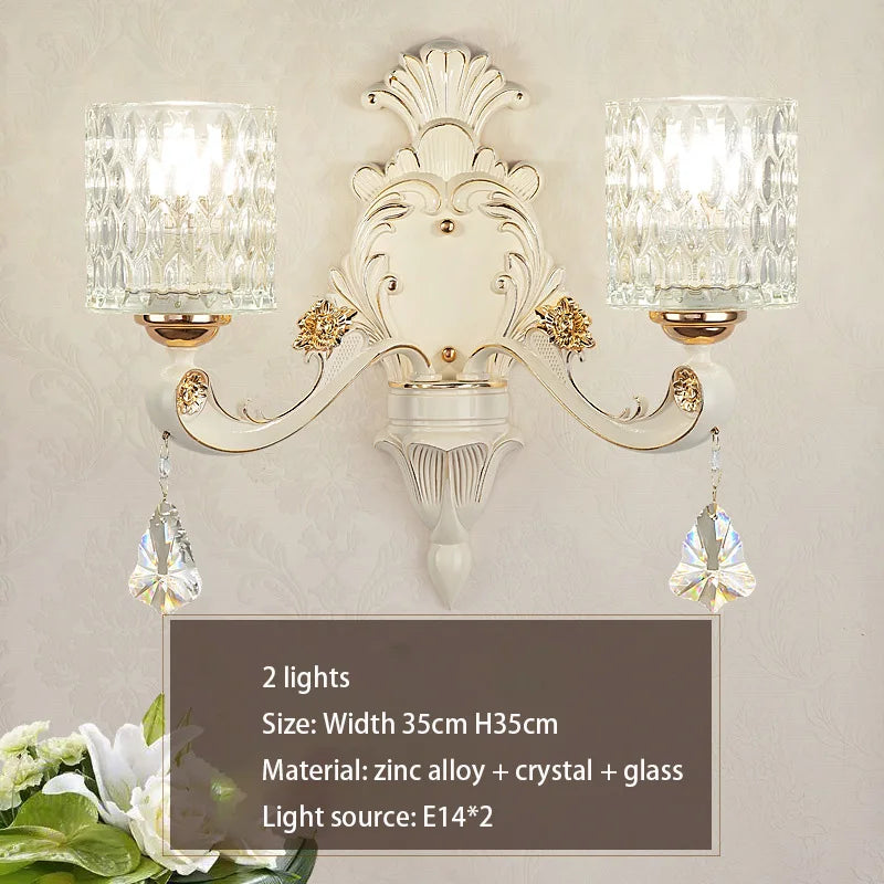 European Luxury Crystal Chandeliers LED Lights For Hotel Villa Lobby Living Dining Room French Romantic Home Decor Hanging Lamps
