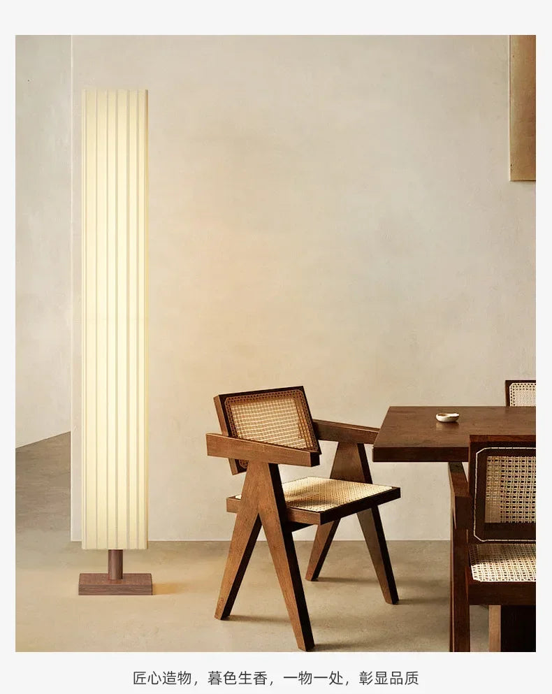Fabric Led Floor Lights for Living Room Sofa Side Decorative Wood Standing Lamps Light Bedroom Bedside Light Home Decor