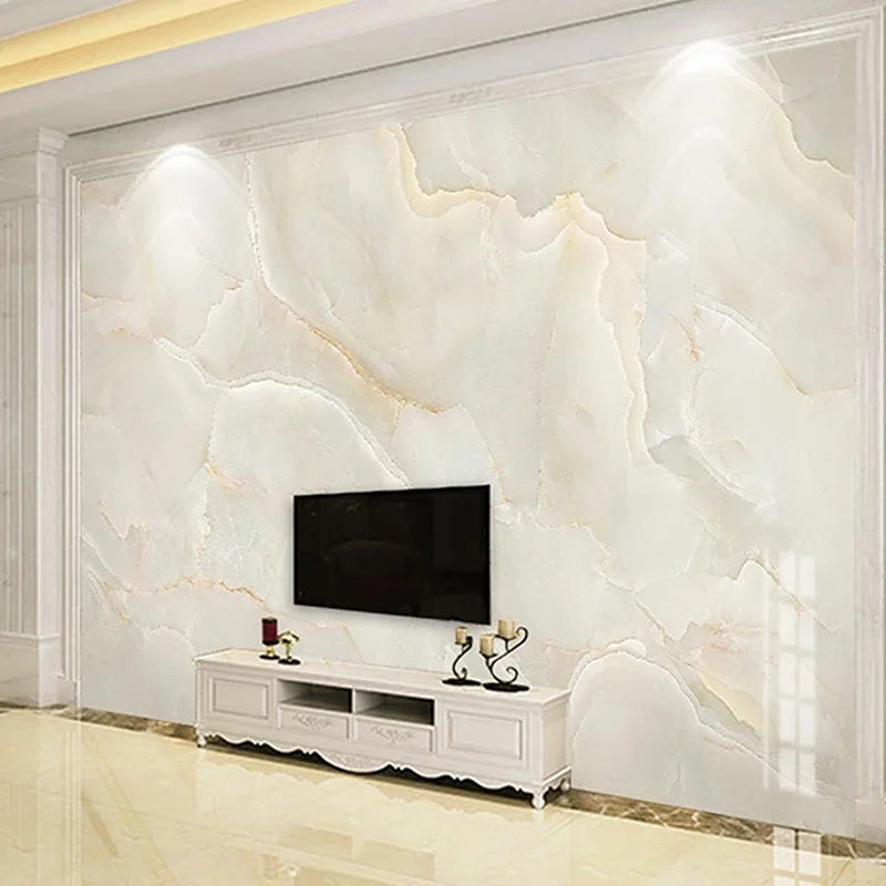 Custom 3D Photo Mural Wallpaper Beige Marble Pattern Papier Peint Modern Living Room Sofa TV Background Wall Papers Home Decor