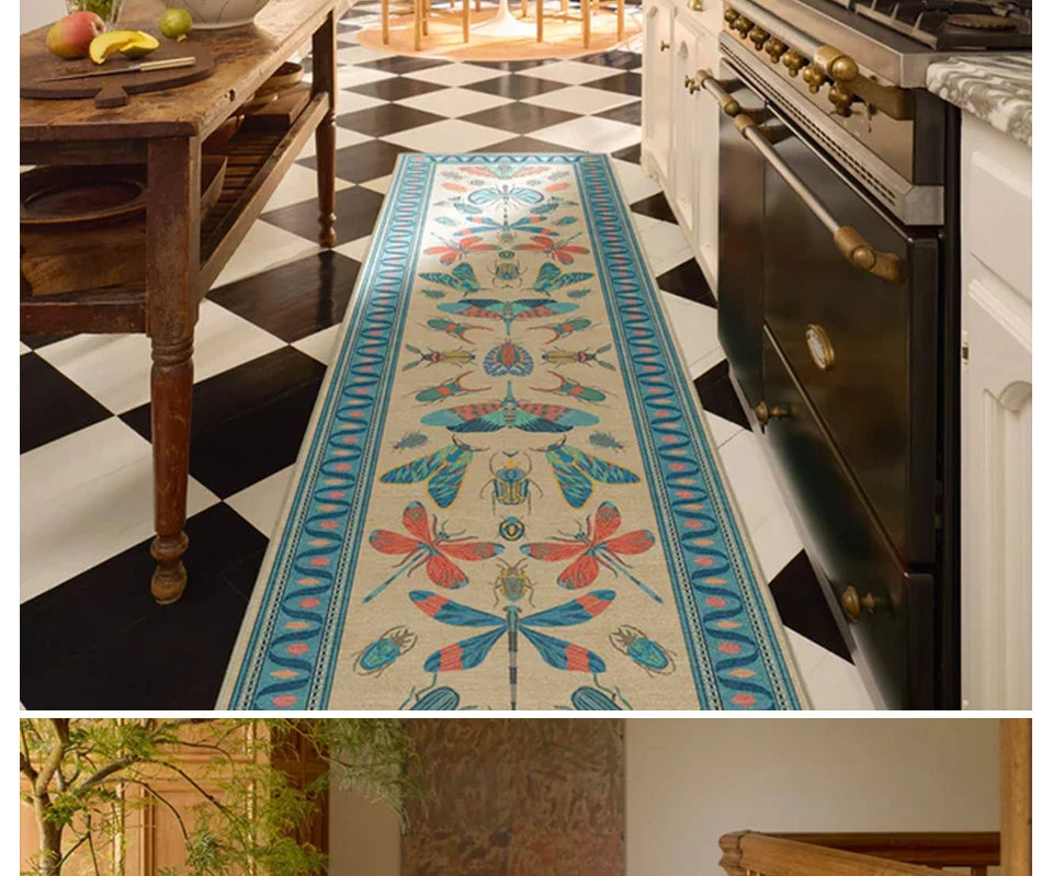 Carpet for Living Room Decoration Vintage Rug Bedroom Soft Machine Washable Non-slip Floor Mat Home Decor Ковер Для Гостиной