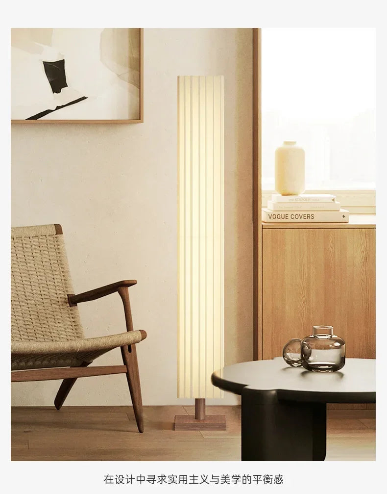 Fabric Led Floor Lights for Living Room Sofa Side Decorative Wood Standing Lamps Light Bedroom Bedside Light Home Decor