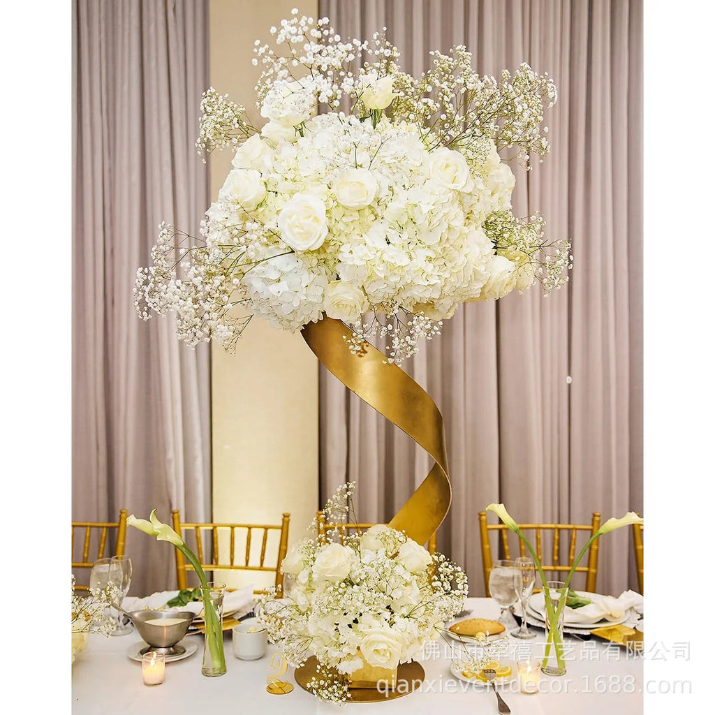 5 Pack Gold Flower Stand Metal Wedding Table Centerpiece Event Wedding Party Holiday Home Decor