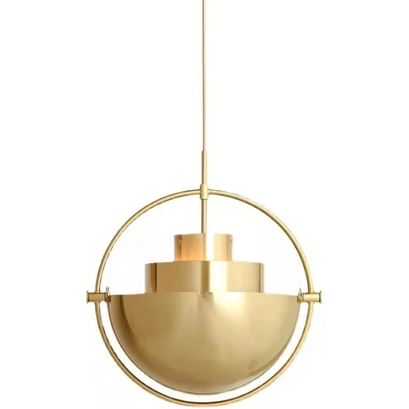 Danish Designer Deformable Iron Pendant Light Gold Hanging Led Lamp for Dining Room Kitchen Light Home Decor Lighting Fixtures
