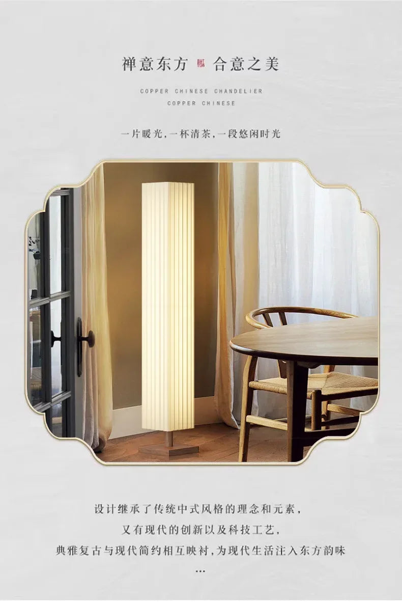 Fabric Led Floor Lights for Living Room Sofa Side Decorative Wood Standing Lamps Light Bedroom Bedside Light Home Decor