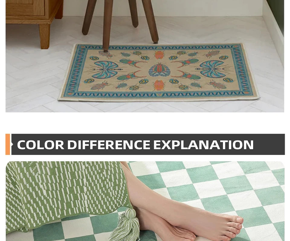 Carpet for Living Room Decoration Vintage Rug Bedroom Soft Machine Washable Non-slip Floor Mat Home Decor Ковер Для Гостиной