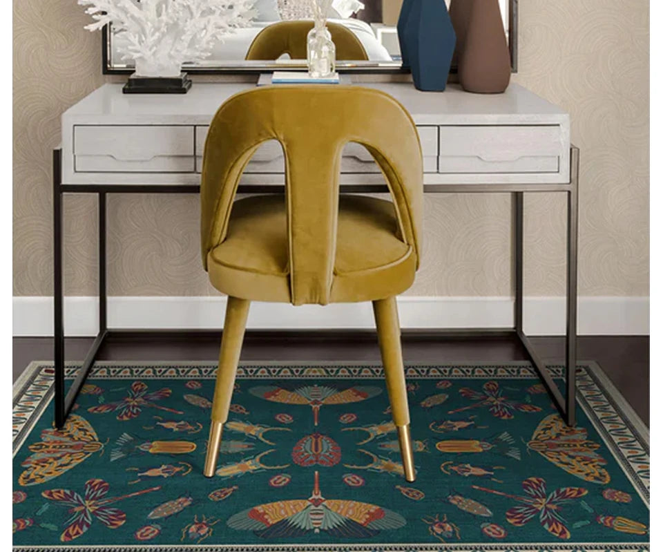Carpet for Living Room Decoration Vintage Rug Bedroom Soft Machine Washable Non-slip Floor Mat Home Decor Ковер Для Гостиной