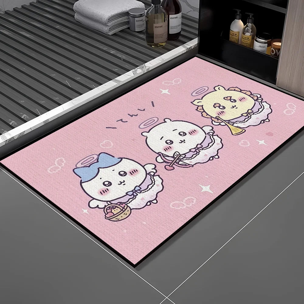 Chiikawas small carpet Rug kawaii Carpet Cartoon Home Decor Bedroom Mat Hallway Balcony Carpet Entrance Doormat Decoration