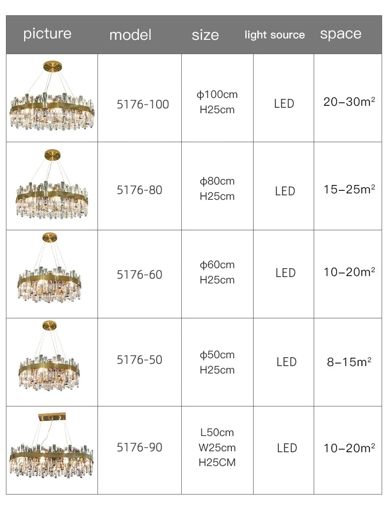 Crystal Chandeliers Luxury Dining Room Pendant Lights Living Room Lamp Modern Home Decor lustre Dining Table Hanging Fixtures