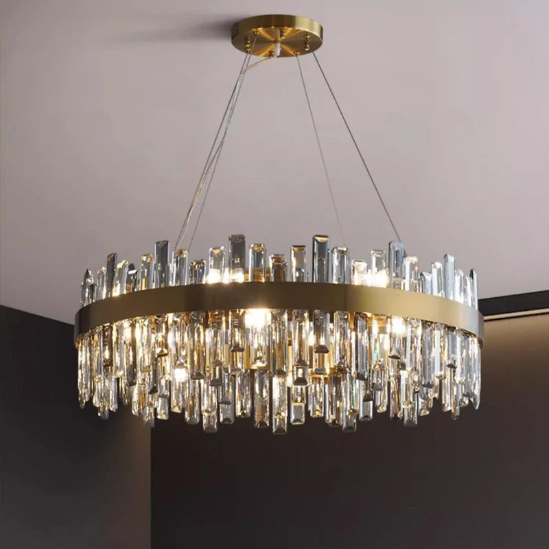 Crystal Chandeliers Luxury Dining Room Pendant Lights Living Room Lamp Modern Home Decor lustre Dining Table Hanging Fixtures