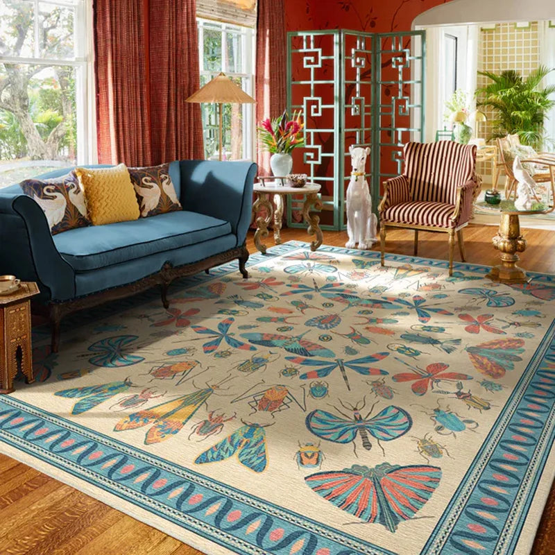 Carpet for Living Room Decoration Vintage Rug Bedroom Soft Machine Washable Non-slip Floor Mat Home Decor Ковер Для Гостиной