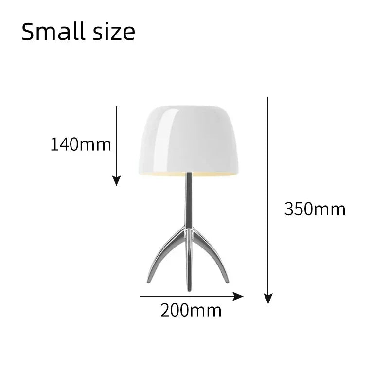 Bauhaus Light Luxury Designer Desk Lamp Reading  LED Table Light Glass Lampshade Home Decor Bedroom Living Room Bedside Lighting