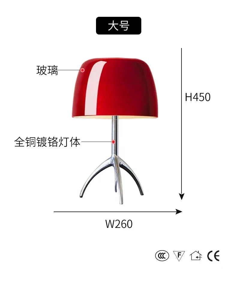 Bauhaus Light Luxury Designer Desk Lamp Reading  LED Table Light Glass Lampshade Home Decor Bedroom Living Room Bedside Lighting