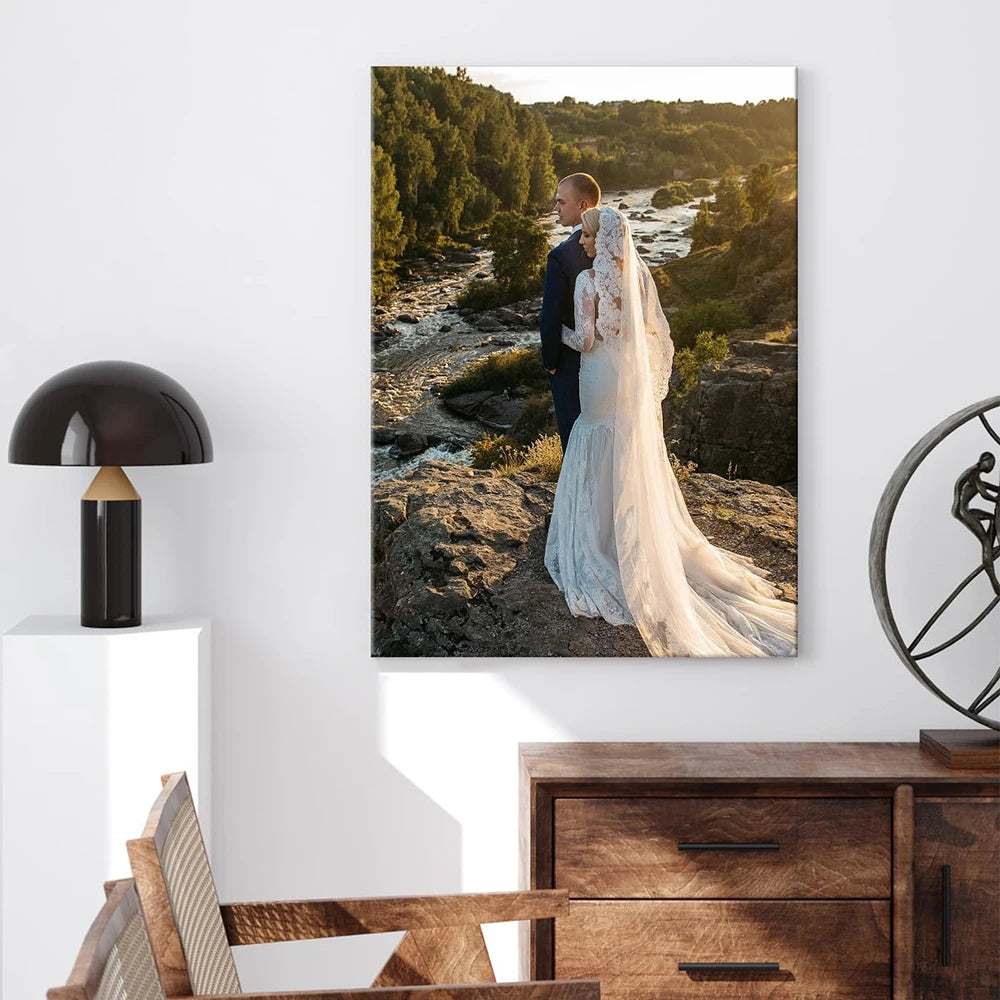 Family Photo Canvas Painting Pet Photo Decorative Painting Custom Living Room Wall Art Poster Modern Home Decor Aesthetic Gift