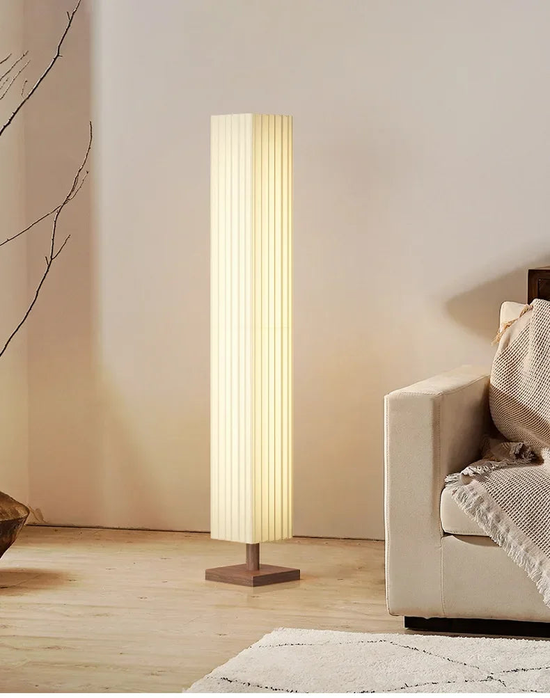 Fabric Led Floor Lights for Living Room Sofa Side Decorative Wood Standing Lamps Light Bedroom Bedside Light Home Decor